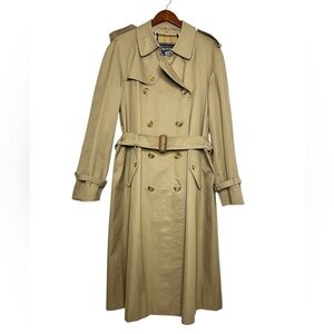 Vintage Men’s Mens Burberry Kensington Trench Coat Jacket Tan 42 X Long LT L T